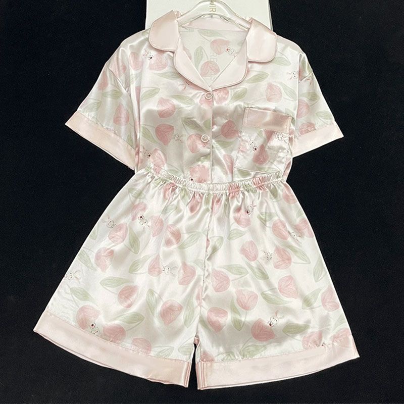 Bộ Đồ Ngủ Lụa Mỏng Mùa Hè Tay Ngắn Phong Cách Mới 2023 Cho Nữ