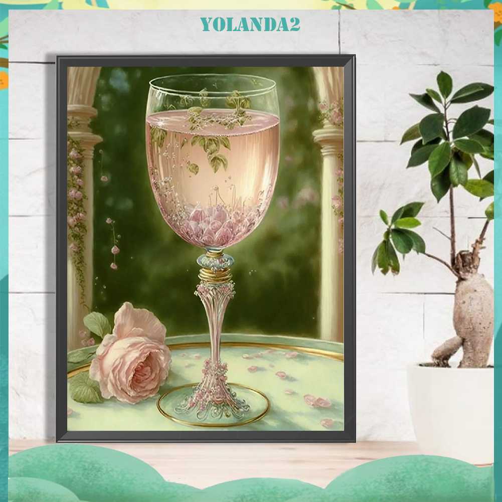 Tranh Đính Đá Kim Cương Toàn Bộ 5D DIY Hình Vẽ Hoa Trang Trí Nhà Cửa