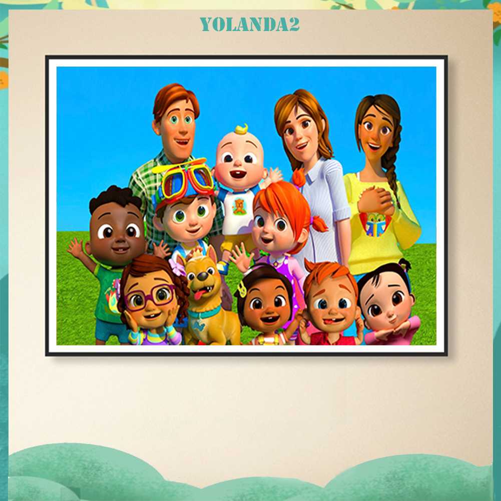 Bộ Tranh Đính Đá 5D Họa Tiết Hoạt Hình Dễ Thương Độc Đáo DIY Dùng Trang Trí Nhà Cửa