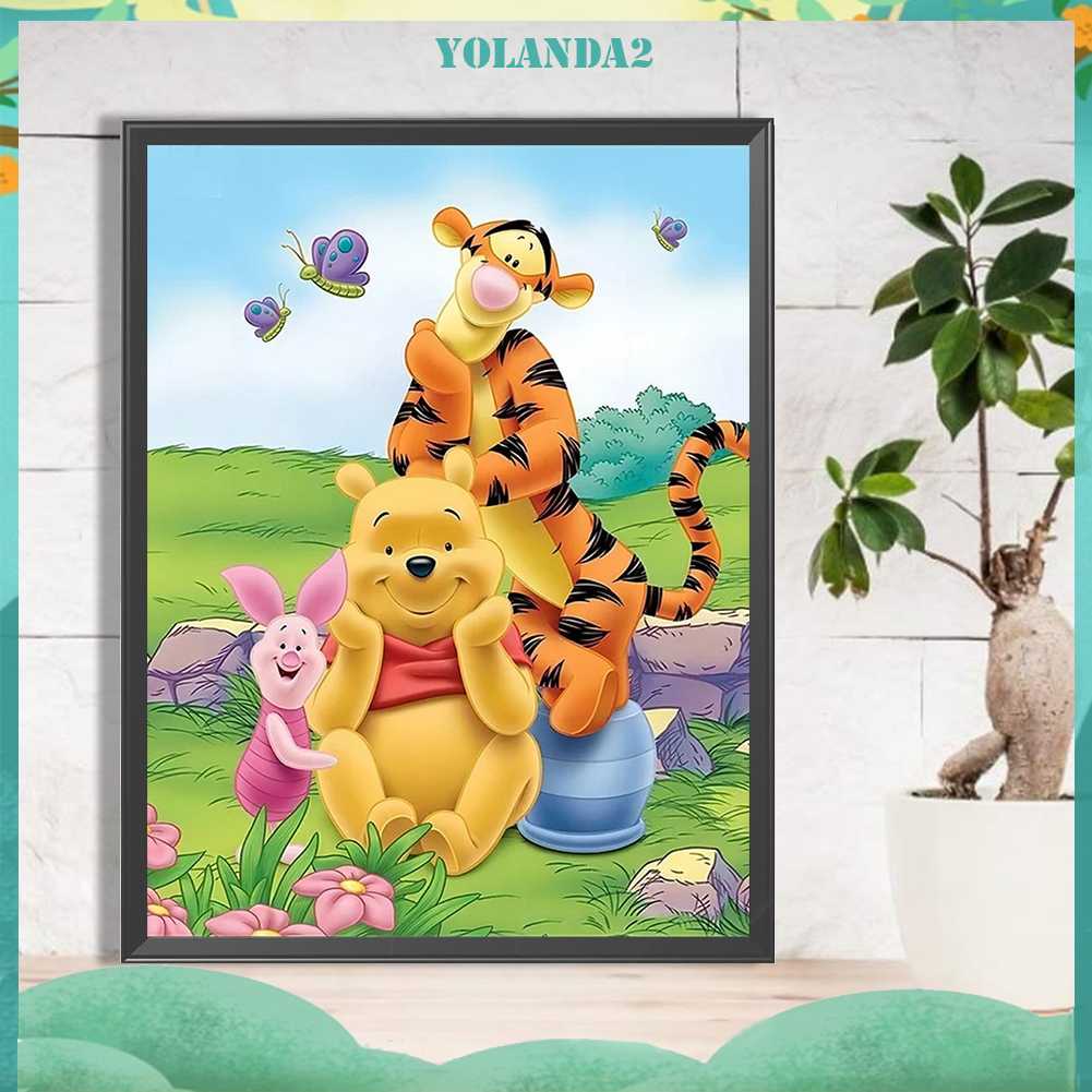 Bộ Tranh Đính Đá 5D Họa Tiết Hoạt Hình Độc Đáo DIY Dùng Trang Trí Nhà Cửa