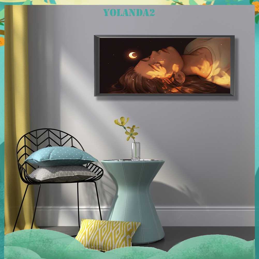 Tranh Đính Đá Kim Cương Toàn Bộ 5D DIY Hình Vẽ Cô Gái Trang Trí Nhà Cửa