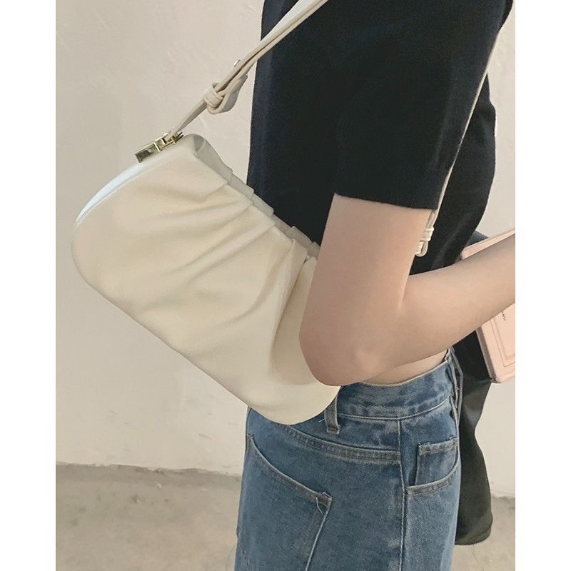 Túi Xách Xếp Ly Hình Đám Mây Thời Trang Xu Hướng Pháp Cho Nữ Sinh