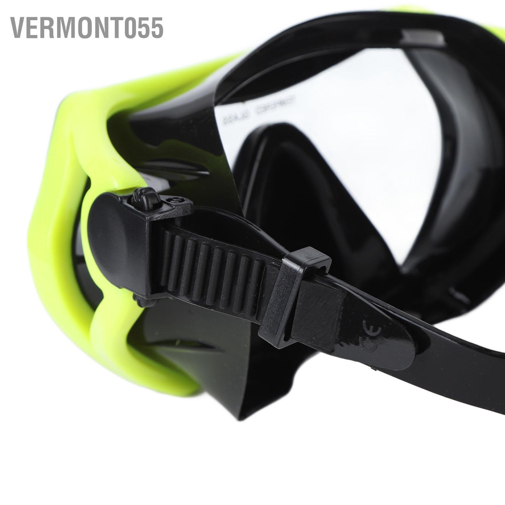 Vermont055 Kính lặn dành cho người lớn Thiết bị bơi ngoài trời với ống thở bằng silicon không có sương mù
