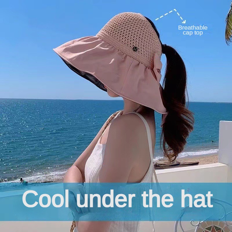 Nón Tai Bèo Rộng Vành Chống Tia uv Thiết Kế Rỗng Thời Trang Mùa Hè Mới Cho Nữ