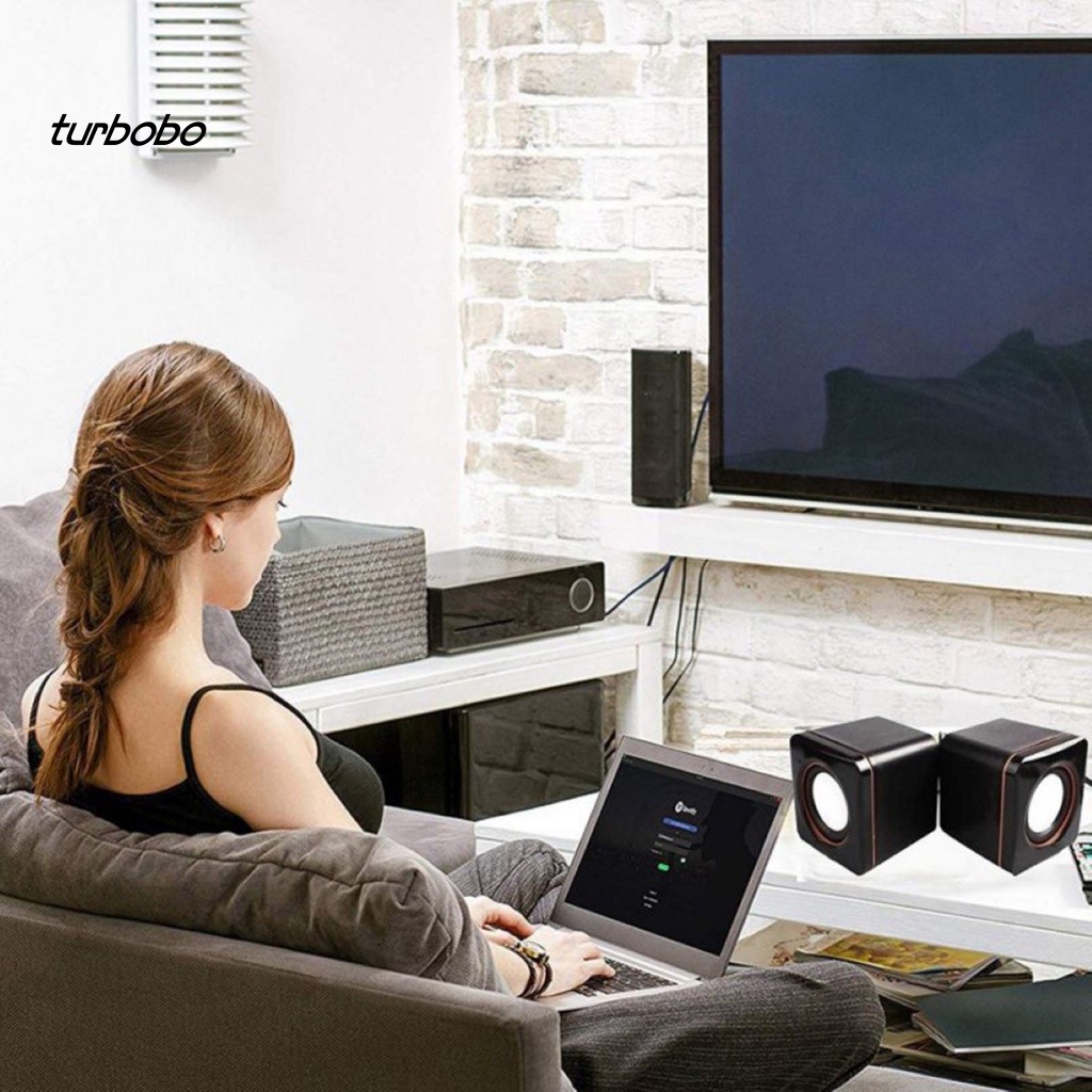 Loa turbobo Mini Hình Vuông Có Dây USB Dành Cho Đi Du Lịch