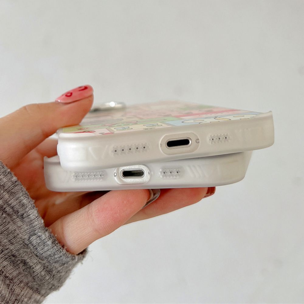 Ốp Điện Thoại TPU Mềm Chống Sốc Mạ Điện Họa Tiết Thỏ Mèo Cho IPhone 11 14 13 12 Pro Max XS XR 7 8 Plus
