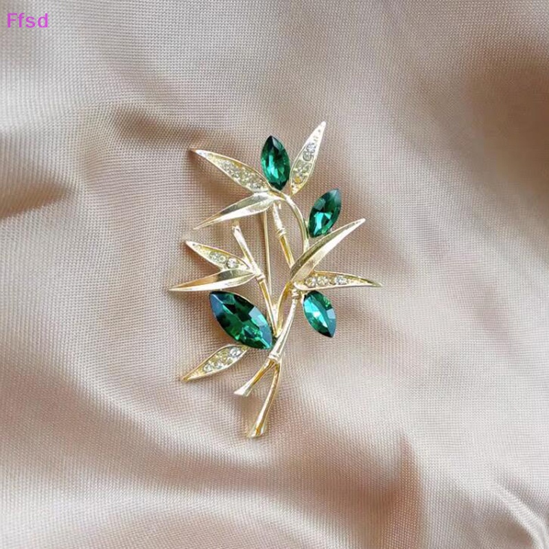 Ghim Cài Áo Hình Cây Tre Đính Đá Chất Lượng Cao Cho Nữ