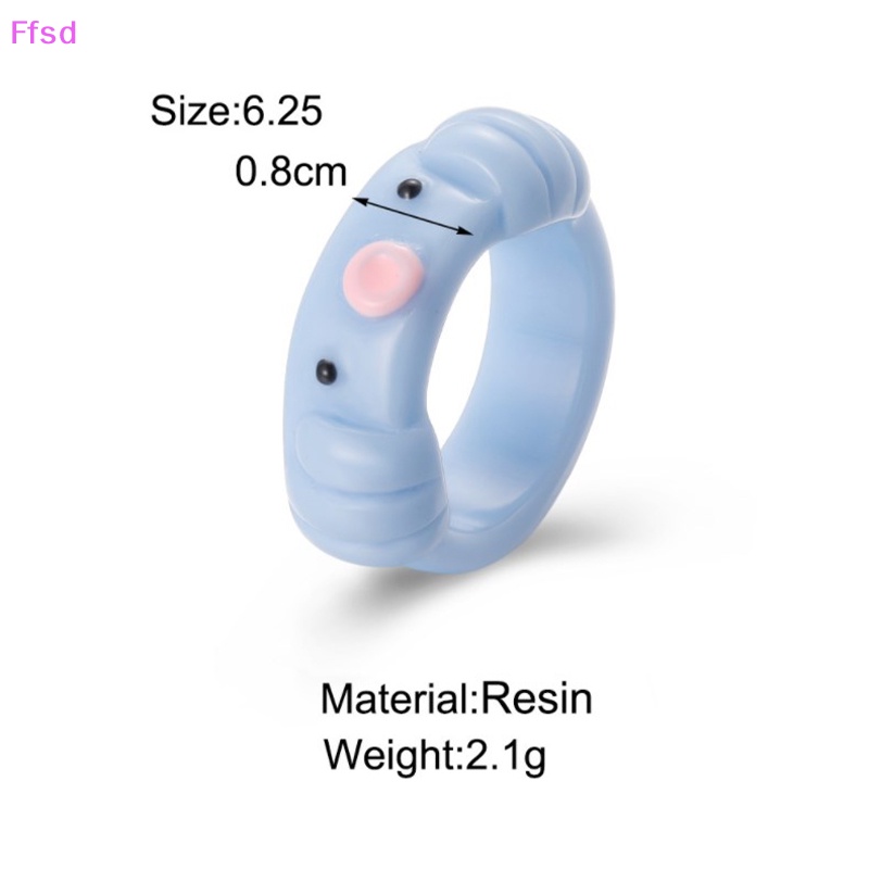 {Ffsd} Nhẫn Hình Mặt Cười Hoạt Hình Vui Nhộn Làm Quà Tặng Tình Bạn Tuyệt Vời Cho Bạn Nữ * Hàng Bán Chạy