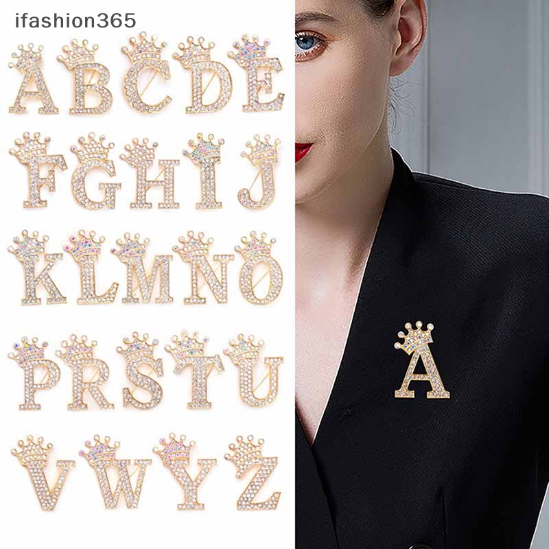 Ghim Cài Áo Hình 26 Chữ Cái A Đến Z Đính Đá Pha Lê Thời Trang Cho Nữ ifashion365