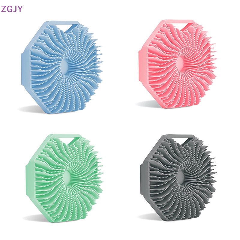 Bàn Chải Tắm Chà Cơ Thể Bằng Silicone Hình Đa Giác Tiện Dụng Mới