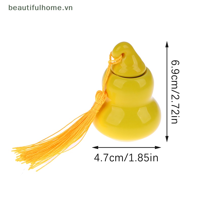 1 Hũ Đựng Thuốc Bằng Sứ Hình Quả Bầu Có Nắp Đậy Tiện Dụng