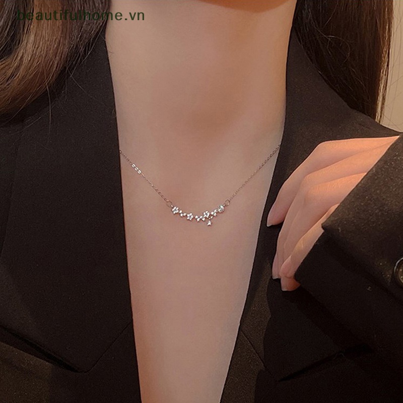 [beautifulhome] Vòng cổ Kim Loại Đính Đá Zircon Hình Ngôi Sao Tinh Tế Ngọt Ngào Cho Nữ