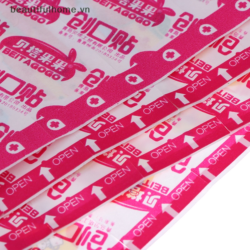 Bộ 120 Miếng Dán Vết Thương Thoáng Khí Chống Thấm Nước Họa Tiết Hoạt Hình Cho Bé