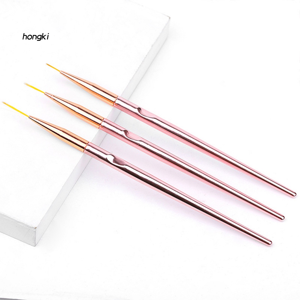 Set 3 Cọ Vẽ Trang Trí Móng Tay Nghệ Thuật Không Biến Dạng Chuyên Dụng Cho Salon