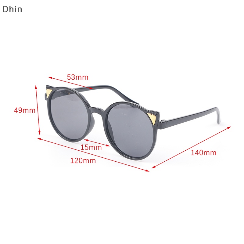 Kính Mát Tròng Tròn Chống Tia UV380 Hình Tai Mèo Dễ Thương Cho Bé