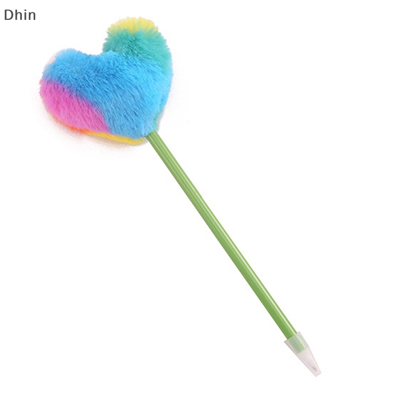 Bút Bi Hình Kẹo Lông Trái Tim Màu Sắc Ngọt Ngào Dễ Thương