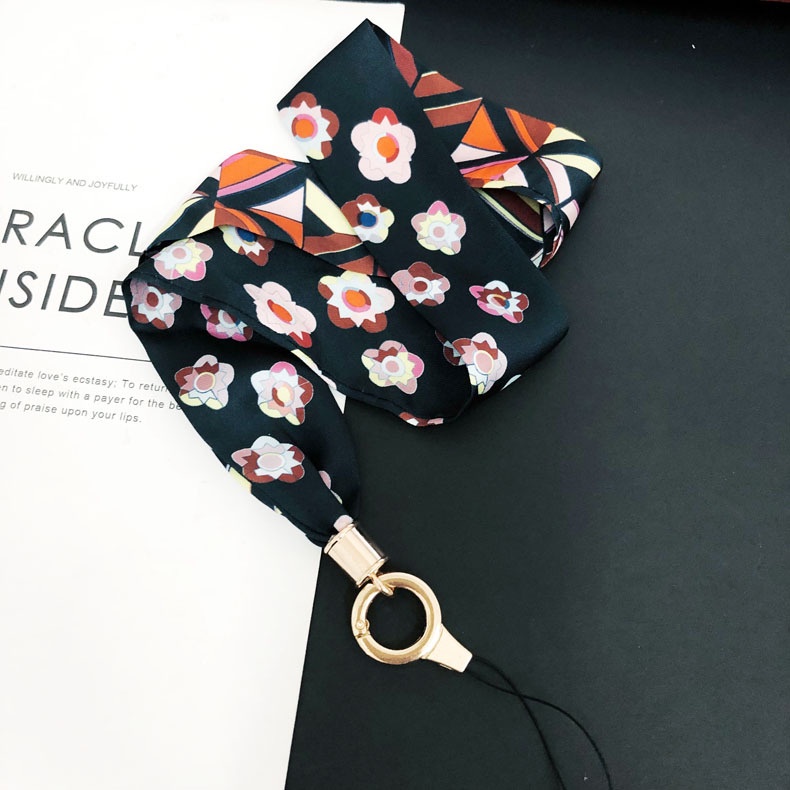 Mobile Dây Đeo Điện Thoại Bằng Lụa Dài Hai Trong Một Không Trang Trí Có Thể Tháo Rời Cho Nữ