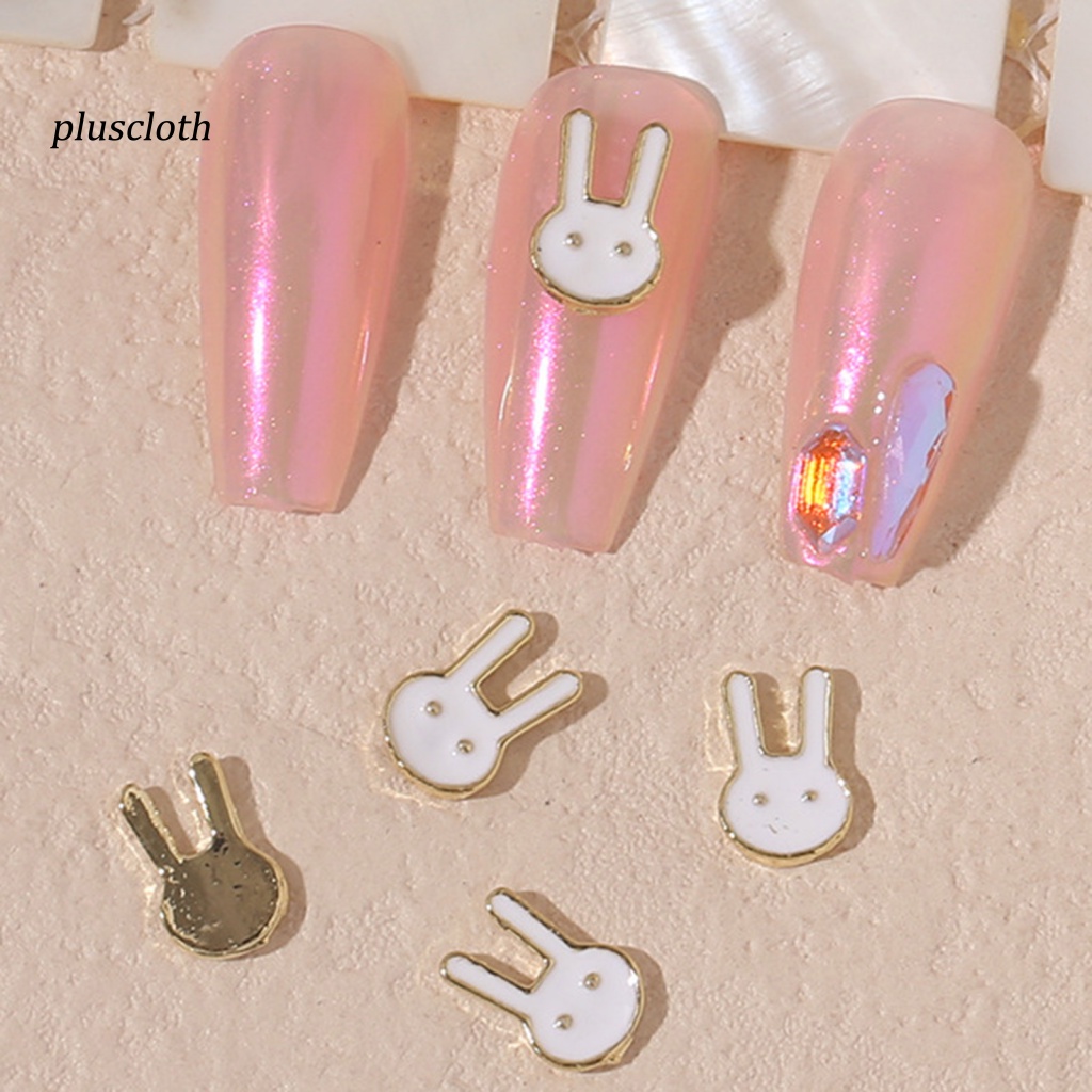 < Pluscloth > Set 10 Phụ Kiện Trang Trí Móng Tay Nghệ Thuật Bằng Hợp Kim Bóng Cao Hình Hoa Trà Nơ Phong Cách Ba Chiều Dành Cho Salon Cung