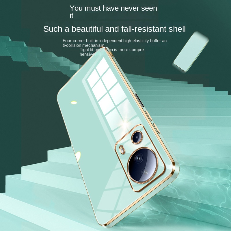 Ốp Điện Thoại Silicone Mạ Cao Su Bóng Bảo Vệ Camera Cho xiaomi 13 Lite Mi 13Lite xiaomi 12T Pro 12 Lite 11 Lite 5G NE 6D