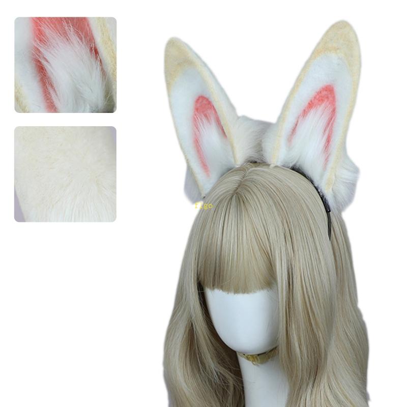 Băng Đô Tai Thỏ Phối Lông Hóa Trang Nhân Vật Hoạt Hình Dễ Thương