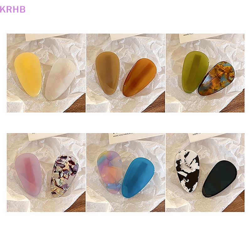 Set 2 Kẹp Tóc Mái Đơn Giản Cá Tính Hợp Thời Trang Mới