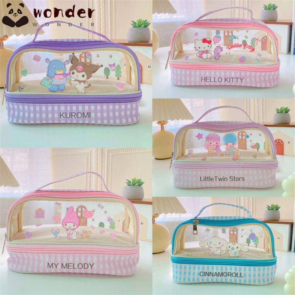 Túi Đựng Bút Bằng PVC Cỡ Lớn In Hình Chó Pacha / Kuromi Dễ Thương Cho Học Sinh