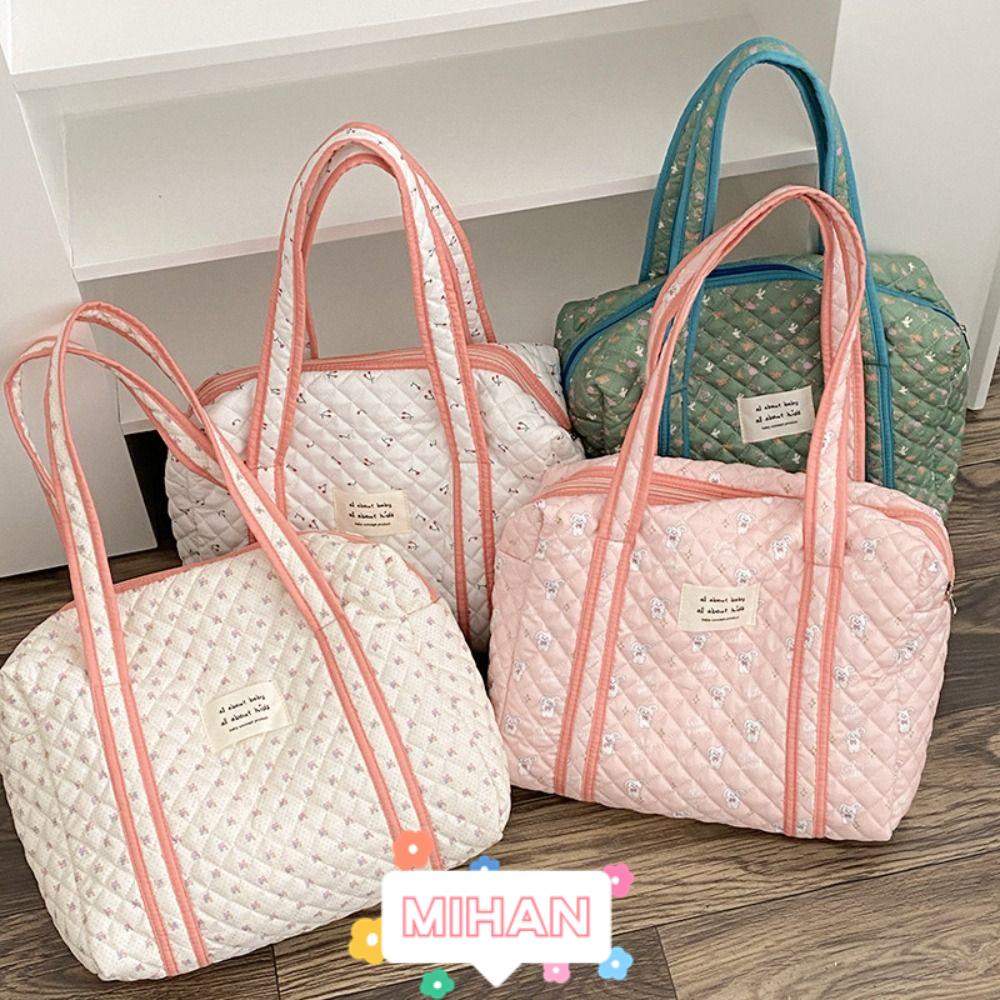 Túi Tote Cotton Mềm Có Khóa Kéo MIHAN1 Dành Cho Nữ