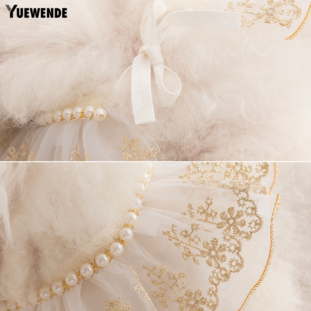 Vòng Cổ Ren Đính Ngọc Trai Nhân Tạo Thoáng Khí Dành Cho Thú Cưng YQ.E