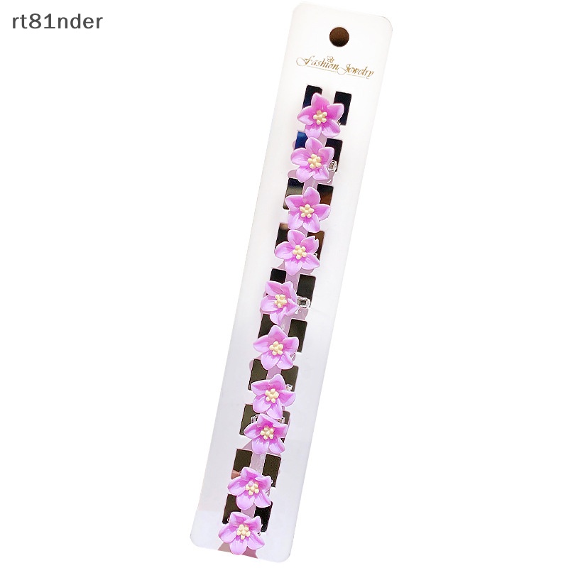 Rt Set 10 Kẹp Tóc Hình Hoa Dễ Thương