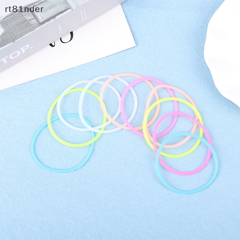 Rt Set 10 Vòng Tay Silicone Phát Quang DIY Thời Trang