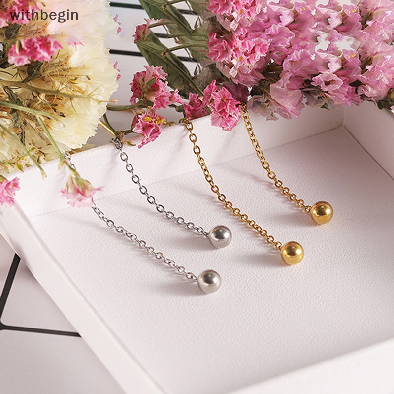 1 Đôi Bông Tai Dây Tua Bằng Thép Titan Đơn Giản Hàng Mới Dành Cho Bạn Nữ Mặc Trong Tiệc Cưới
