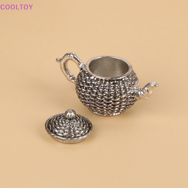 Set 6 Ấm Trà Mini Kèm Nắp Đậy Và 5 Tách Uống Nước Trang Trí Nhà Búp Bê