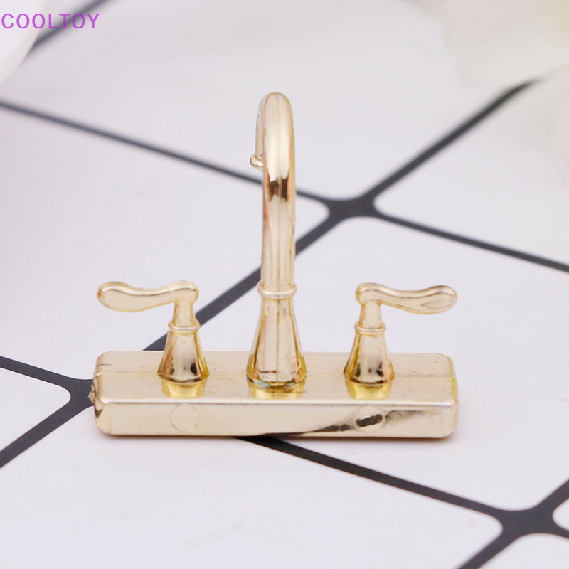 Mô Hình Vòi Kép mini Bằng Hợp Kim Tỉ Lệ 1 / 12 Trang Trí Nhà Búp Bê