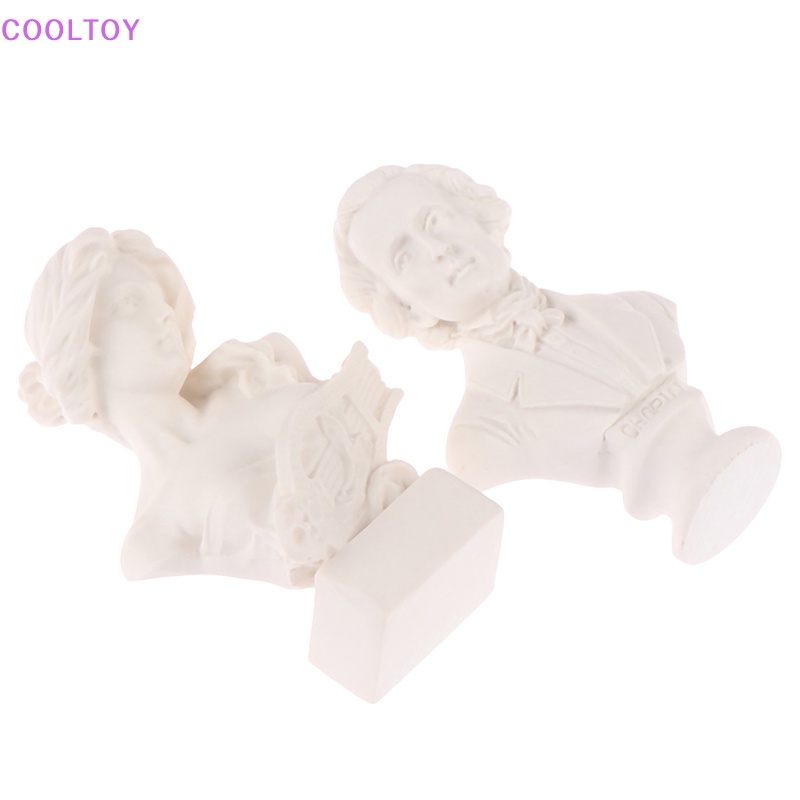 1 Mô Hình Tượng Điêu Khắc Bằng Nhựa Resin Trắng Trang Trí Nhà Búp Bê