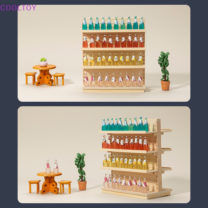 Cooltoy Kệ Gỗ Hai Mặt Mini Tỉ Lệ 1: 12 Trang Trí Nhà Búp Bê