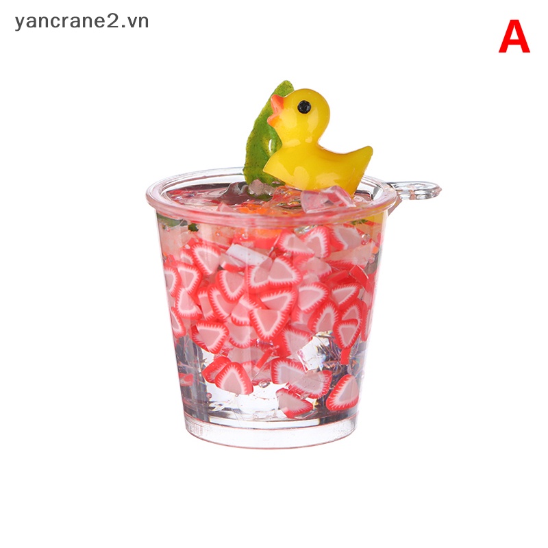 1 Ly Uống Nước Mini Màu Dạ Quang Hình Chú Vịt Vàng Dùng Trang Trí Tiểu Cảnh {YAN2} 2.vn}