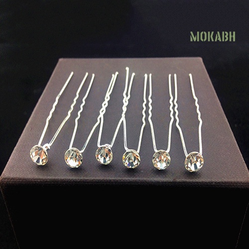 Set 20 Cài Tóc Đính Đá Pha Lê Tròn Cho Cô Dâu