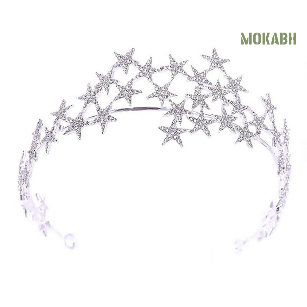 Cài Tóc Hình Vương Miện Đính Đá Lấp Lánh Thời Trang Cho Cô Dâu