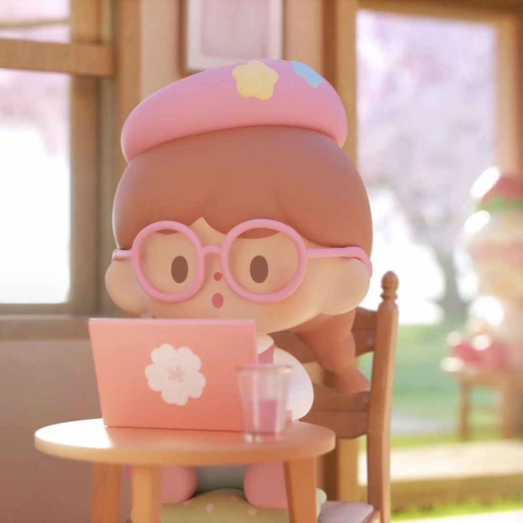 Zhuo Dawang Hộp Bí Ẩn Mô Hình Trang Trí Quán Cà Phê Hoa Anh Đào Phiên Bản Mẹ Quà Tặng