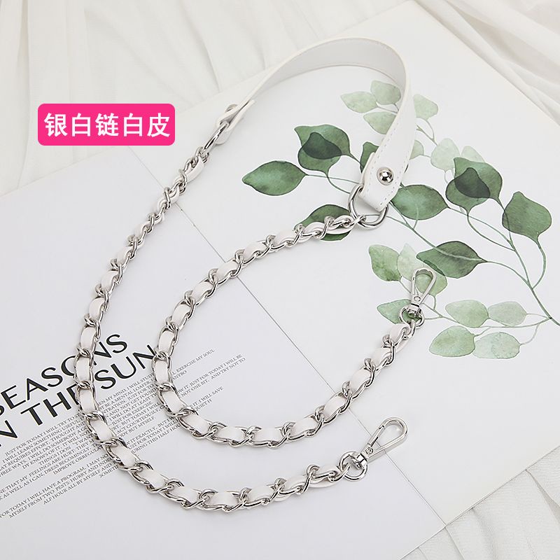 Dây Đeo Túi Xách Bằng Da Phối Dây Xích Thời Trang