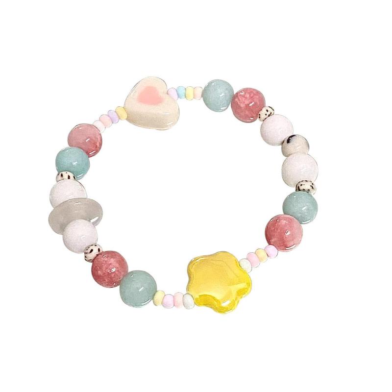 Vòng Tay Xỏ Hạt Nhiều Màu Sắc Dễ Thương Thời Trang Mùa Hè Cho Nữ