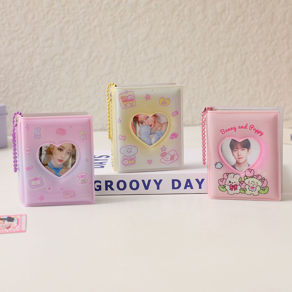 Album Ảnh Mini 7cm Họa Tiết Hoạt Hình Trái Tim Xinh Xắn