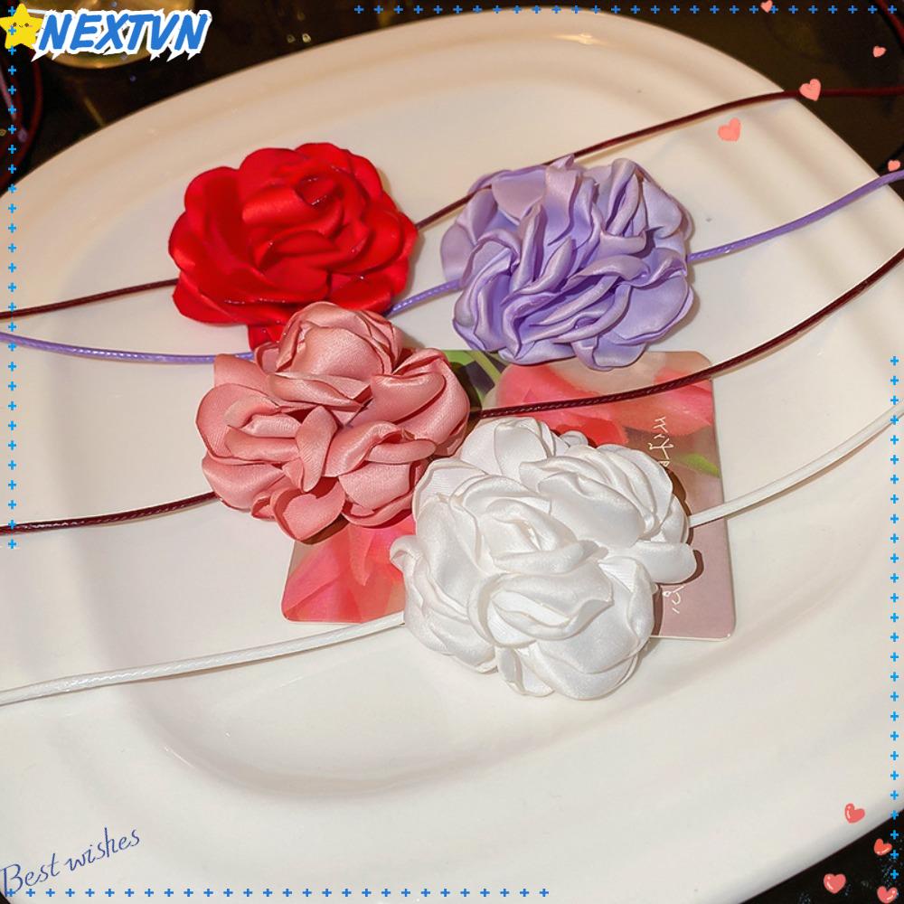 Vòng cổ Choker Mặt Hoa Hồng Thời Trang Cho Nữ