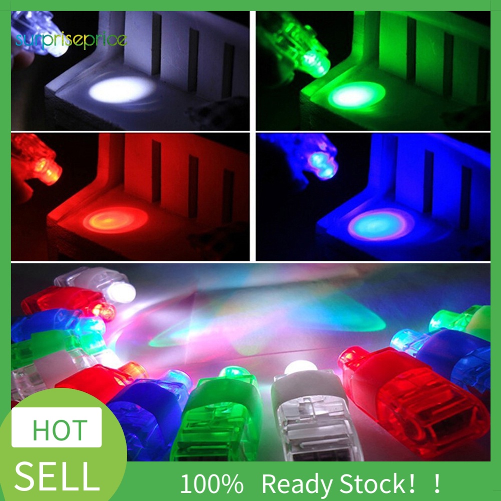 Bộ 10 Đèn LED Đeo Ngón Tay Dùng Trang Trí Tiệc Giáng Sinh / Halloween