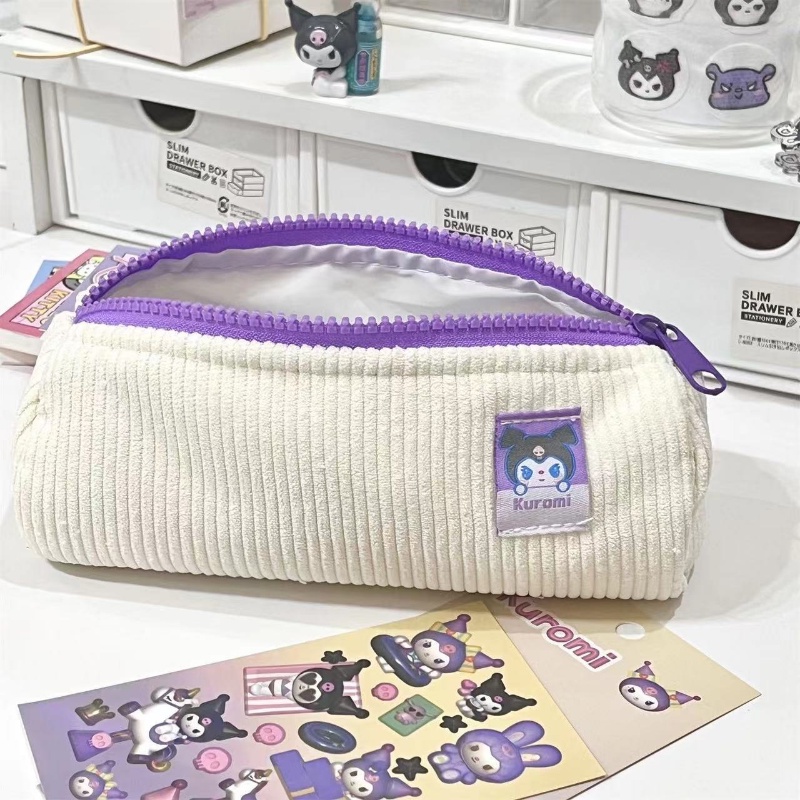 SANRIO Túi Đựng Bút Chì Họa Tiết Hoạt Hình Kuromi Mymelody Nhồi Bông Dễ Thương