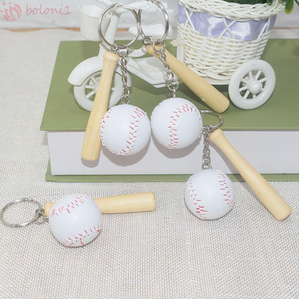Móc Khóa Hình Quả Bóng Chày Mini Sáng Tạo Dành Cho Nam Nữ Giá Đỡ