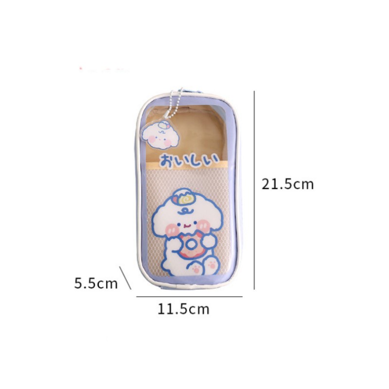 Túi Đựng Bút Bằng PVC Trong Suốt Thiết Kế Đơn Giản Sáng Tạo Phong Cách Nhật Bản