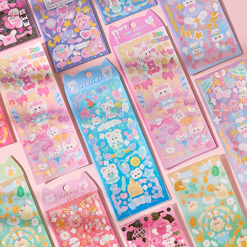 Sticker Dán Trang Trí Sổ Tay Hình Thú Cưng Goo Dễ Thương SS637