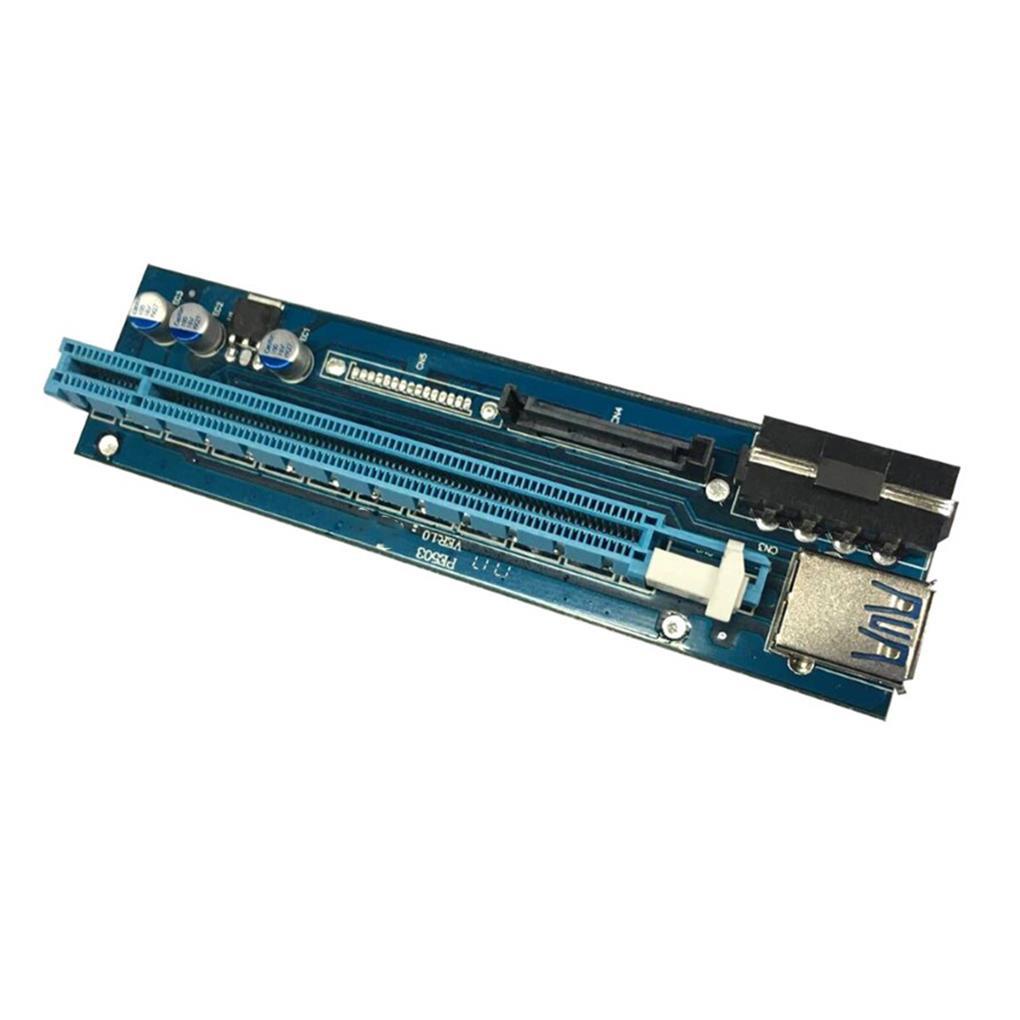 Bảng Mạch PCI-E 1X Sang 16X Kèm Dây Cáp Mở Rộng 4PIN + SATA