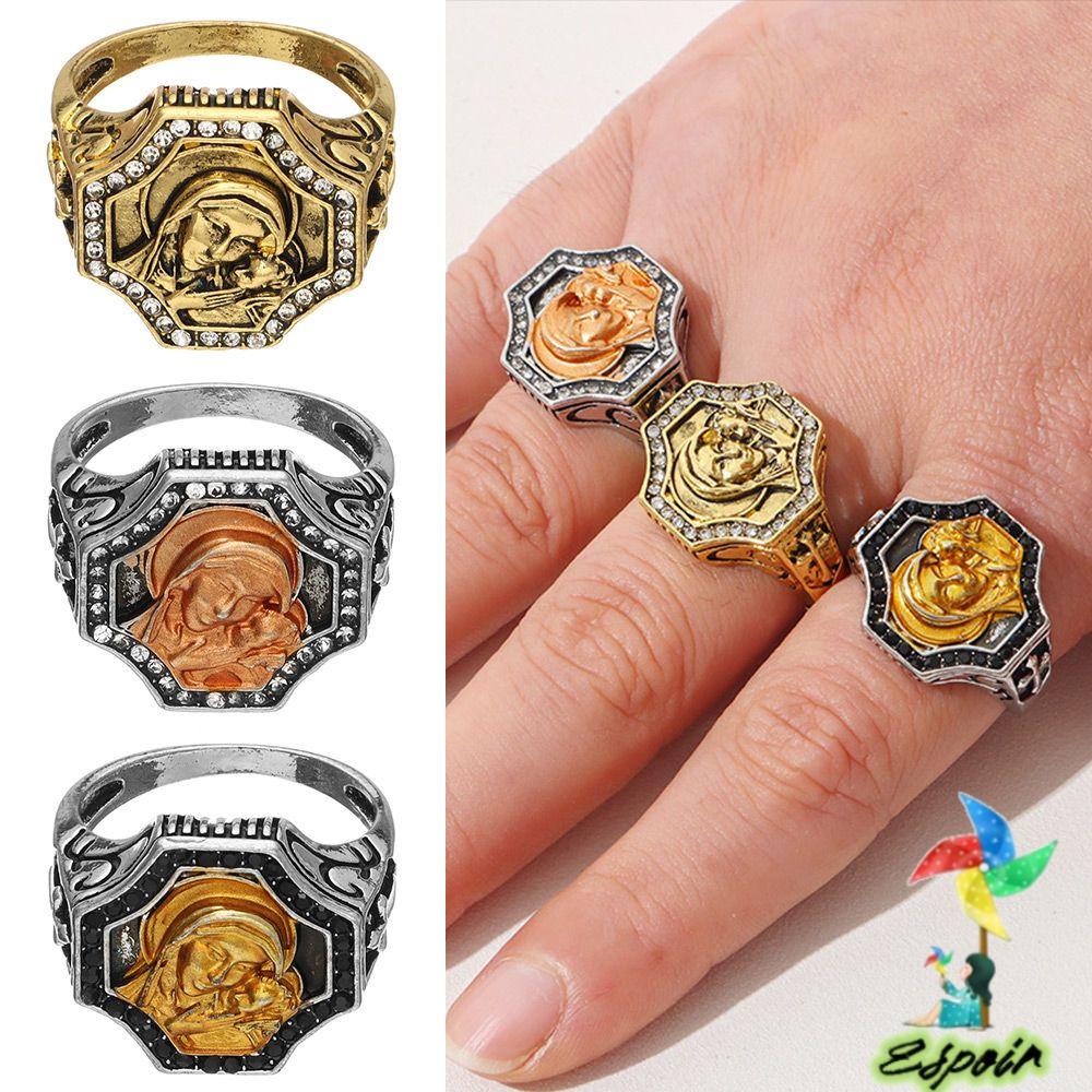 Nhẫn Hợp Kim Hình Thánh Giá Phong Cách Vintage Kích Cỡ 6-12